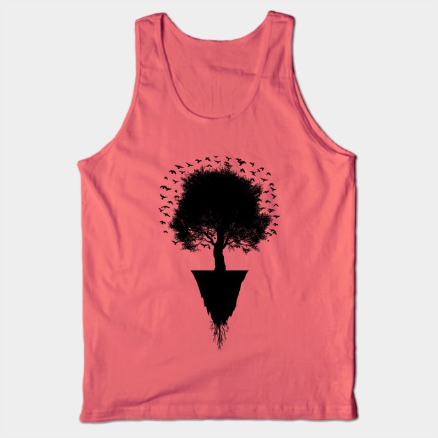 Tree Silhouette Tank Top by Drop23